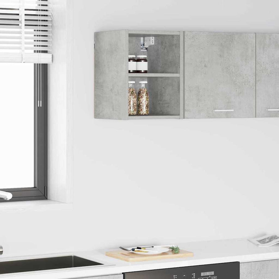 Hangkast Riga Beton Grijs 30 x 29,5 x 40 cm Bewerkt hout