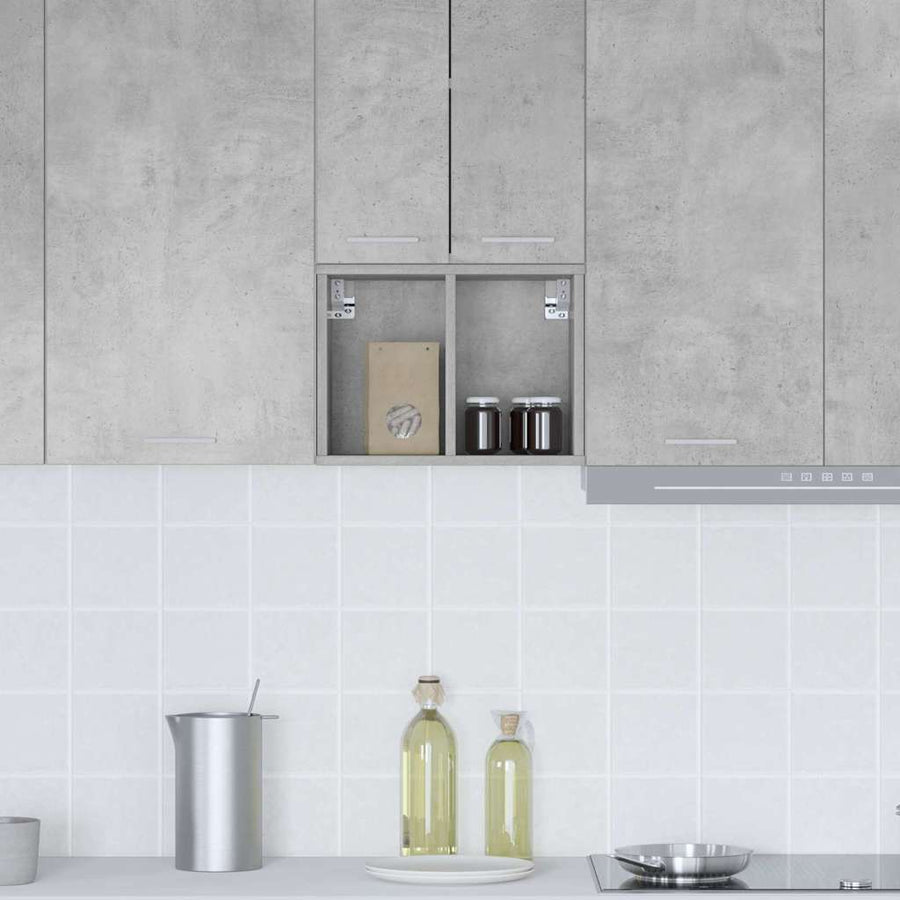 Hangkast Riga Beton Grijs 30 x 29,5 x 40 cm Bewerkt hout