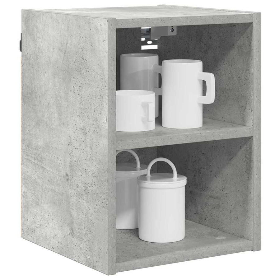 Hangkast Riga Beton Grijs 30 x 29,5 x 40 cm Bewerkt hout