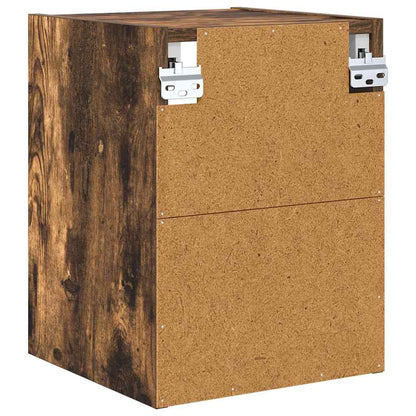 Hangkast Riga Gerookt eiken 30 x 29,5 x 40 cm Bewerkt hout