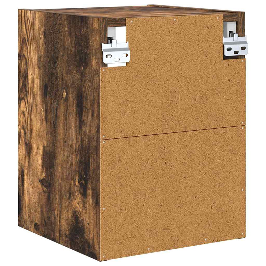 Hangkast Riga Gerookt eiken 30 x 29,5 x 40 cm Bewerkt hout