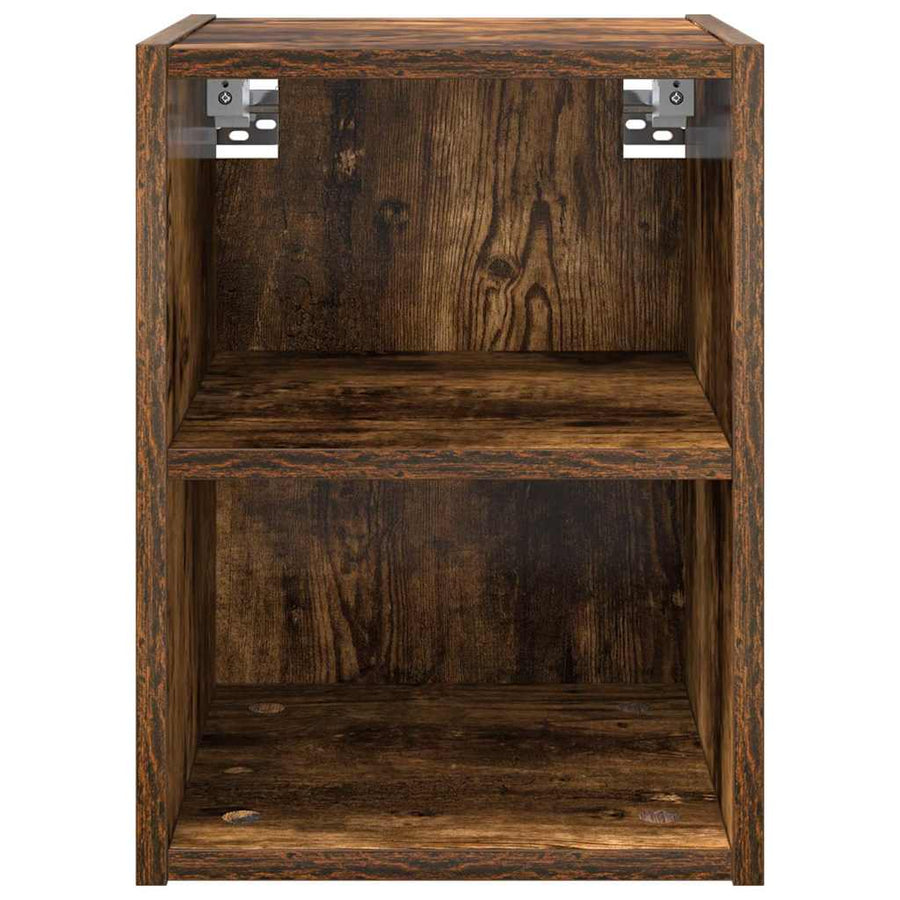 Hangkast Riga Gerookt eiken 30 x 29,5 x 40 cm Bewerkt hout