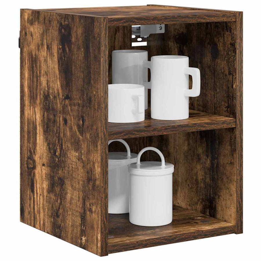 Hangkast Riga Gerookt eiken 30 x 29,5 x 40 cm Bewerkt hout