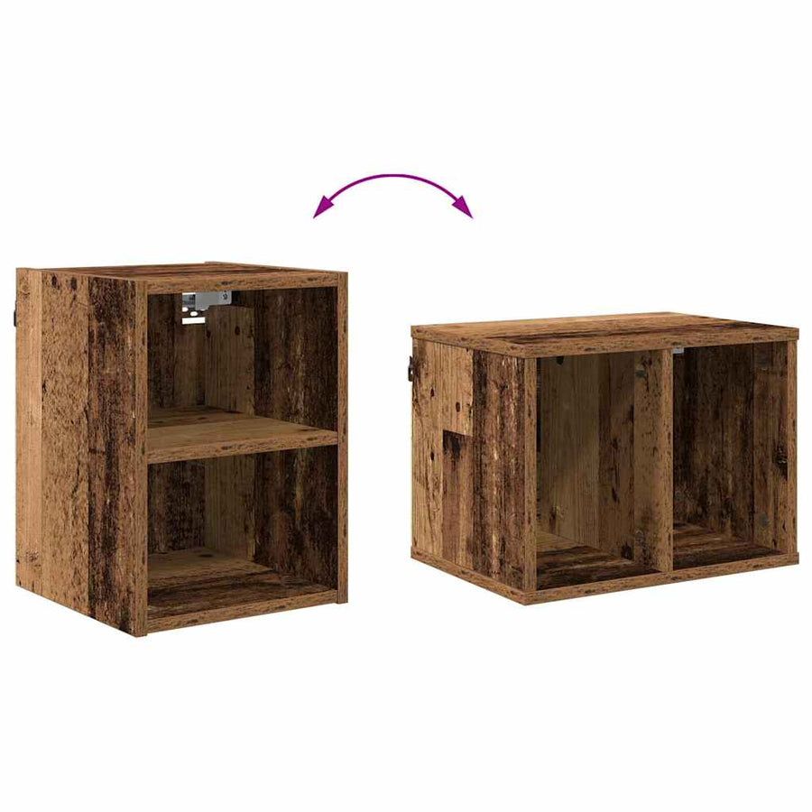 Hangkast met plank Riga Oud Hout 30 x 29,5 x 40 cm Bewerkt hout