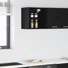 Wall Cabinet with Storage Black Oak 40 x 29.5 x 40 cm Engineered Wood