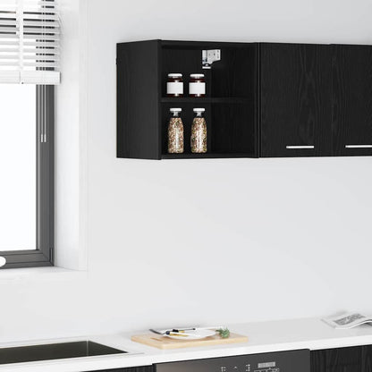 Hangkast Riga Zwart Eiken 40 x 29,5 x 40 cm Bewerkt hout