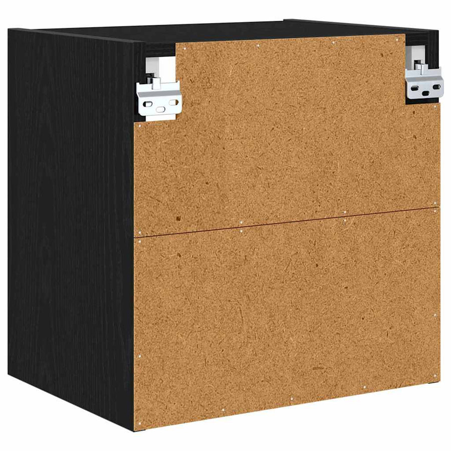 Hangkast Riga Zwart Eiken 40 x 29,5 x 40 cm Bewerkt hout