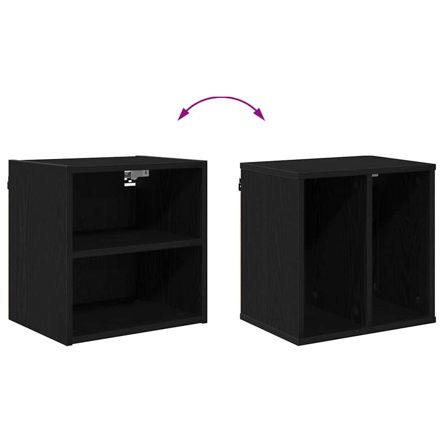 Hangkast Riga Zwart Eiken 40 x 29,5 x 40 cm Bewerkt hout
