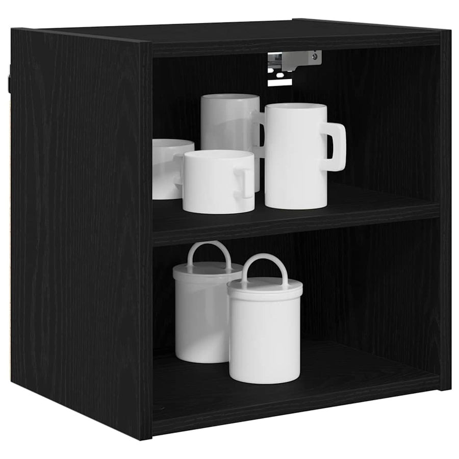 Hangkast Riga Zwart Eiken 40 x 29,5 x 40 cm Bewerkt hout