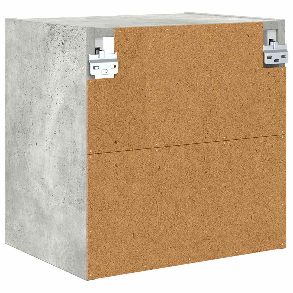 Hangkast Riga Beton Grijs 40 x 29,5 x 40 cm Bewerkt hout