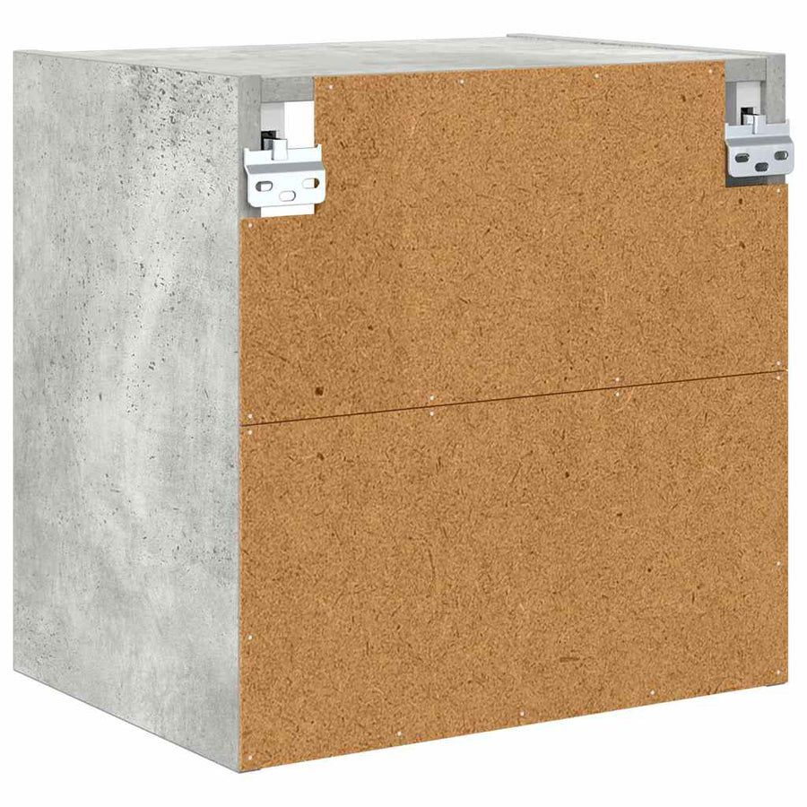 Hangkast Riga Beton Grijs 40 x 29,5 x 40 cm Bewerkt hout