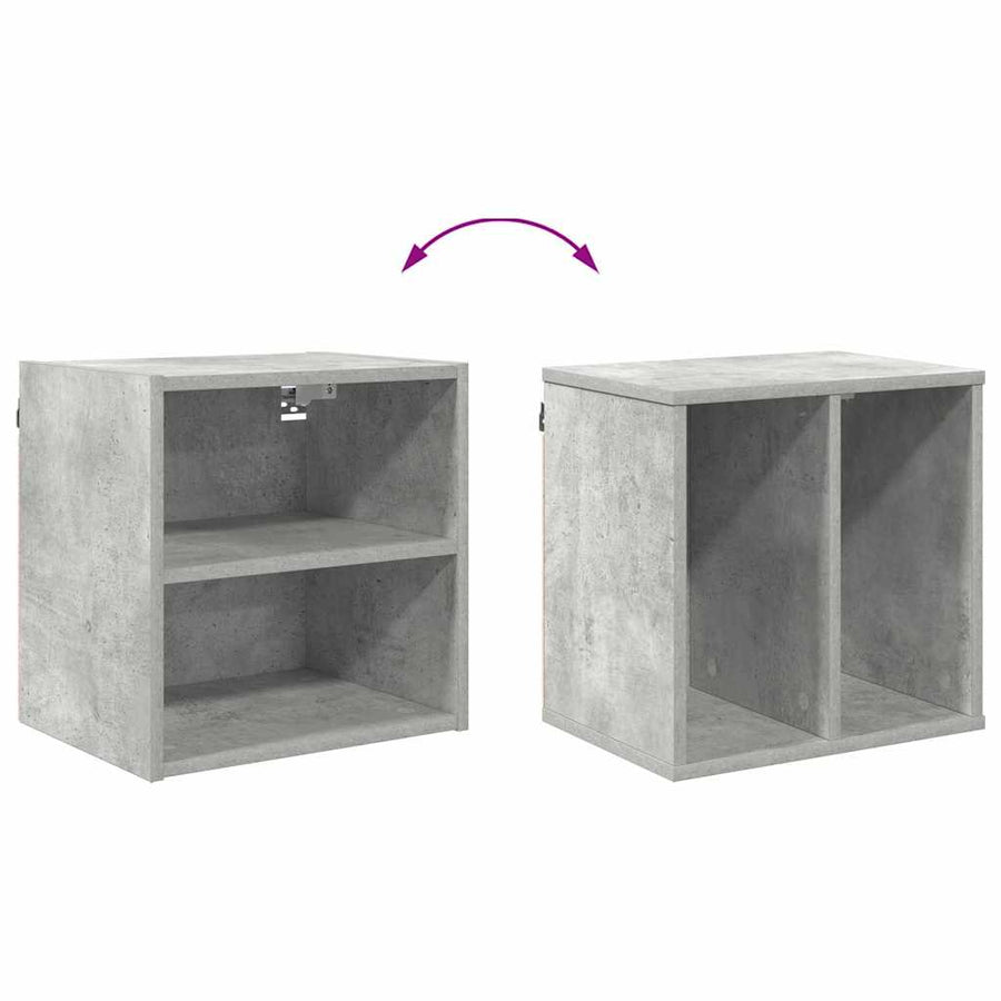 Hangkast Riga Beton Grijs 40 x 29,5 x 40 cm Bewerkt hout