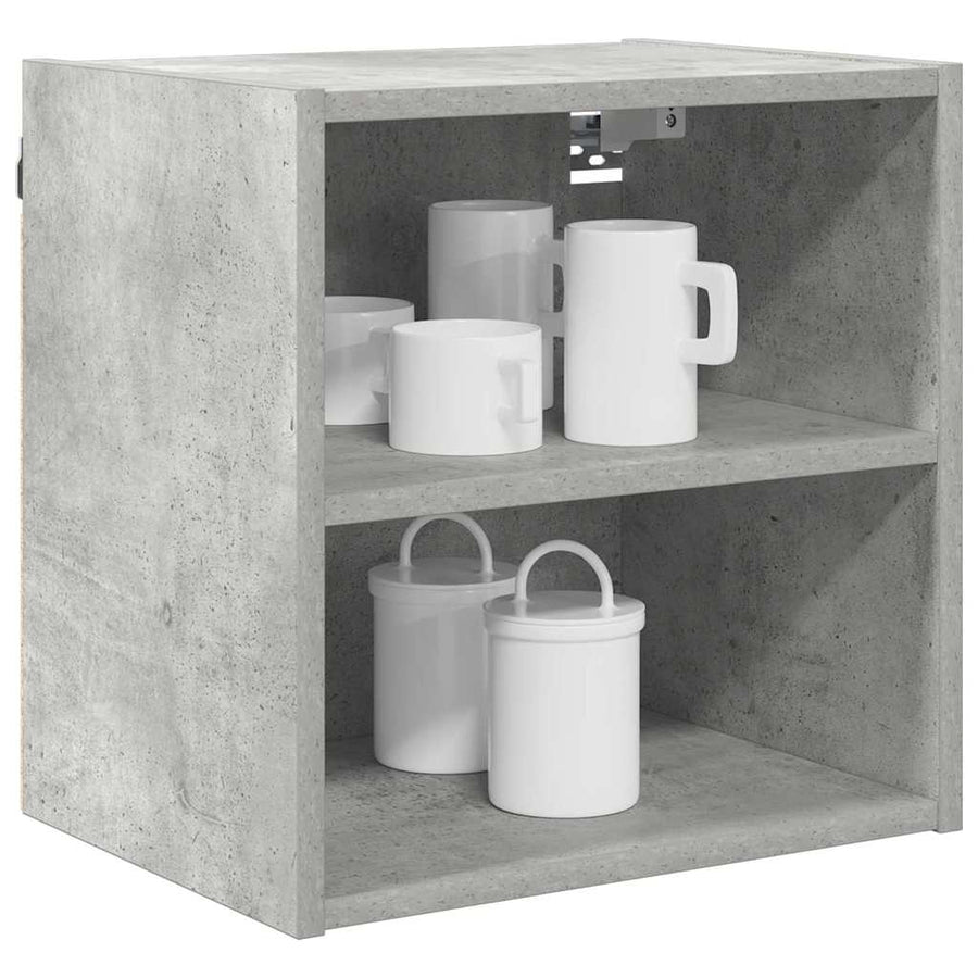 Hangkast Riga Beton Grijs 40 x 29,5 x 40 cm Bewerkt hout