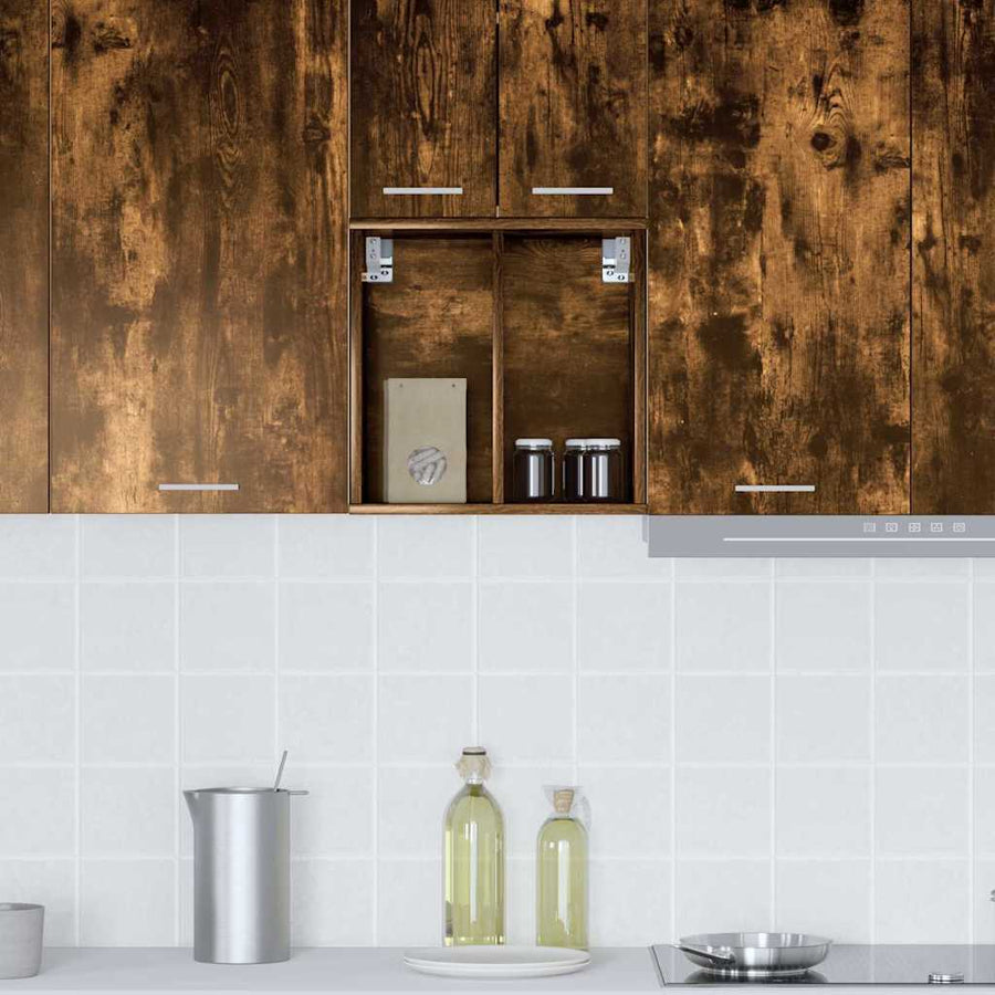 Hangkast Riga Gerookt eiken 40 x 29,5 x 40 cm Bewerkt hout