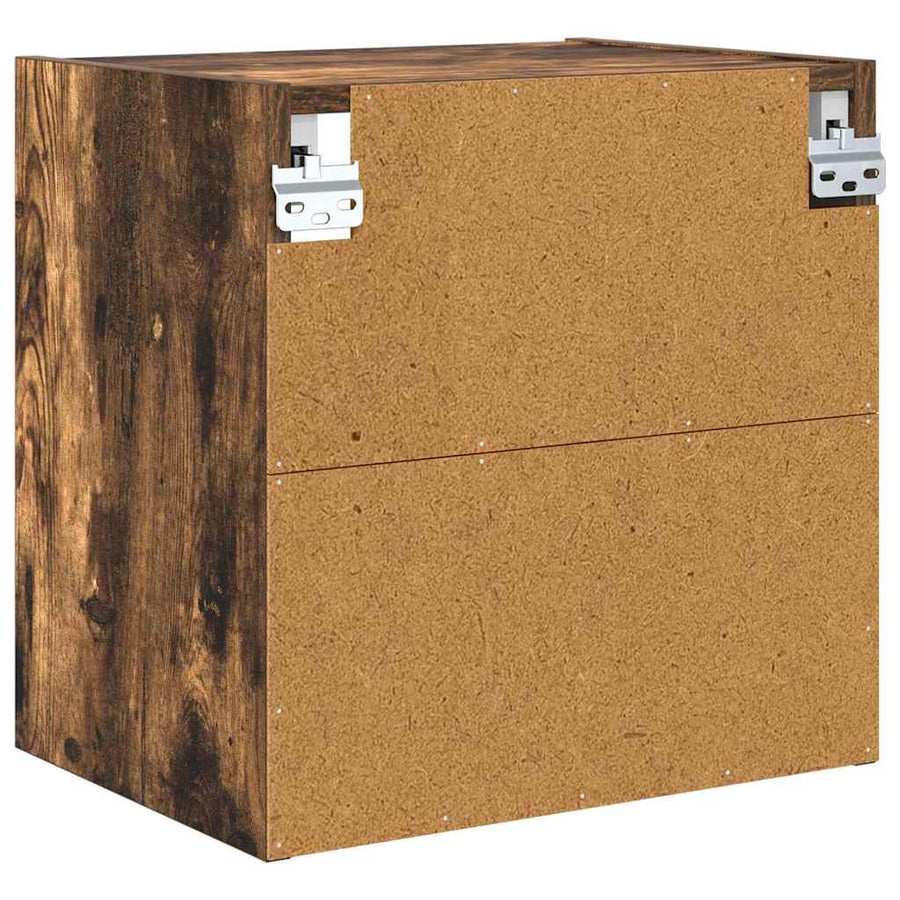 Hangkast Riga Gerookt eiken 40 x 29,5 x 40 cm Bewerkt hout