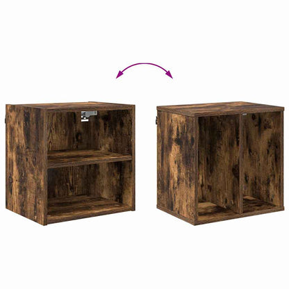 Hangkast Riga Gerookt eiken 40 x 29,5 x 40 cm Bewerkt hout