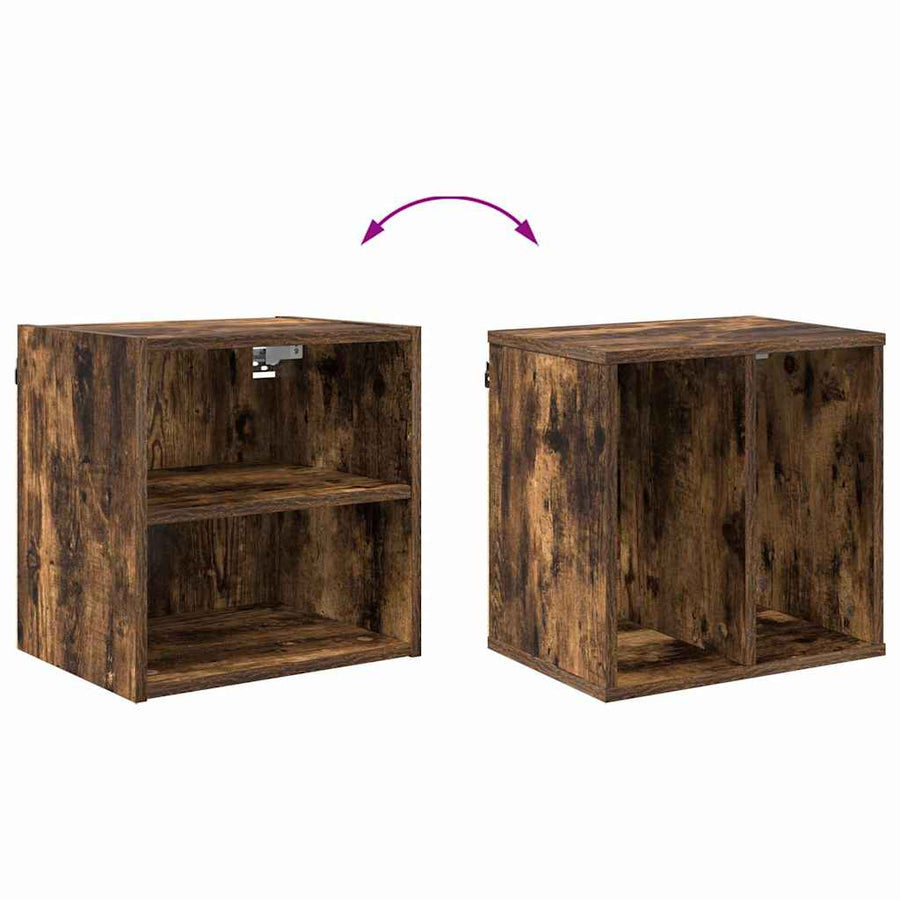 Hangkast Riga Gerookt eiken 40 x 29,5 x 40 cm Bewerkt hout