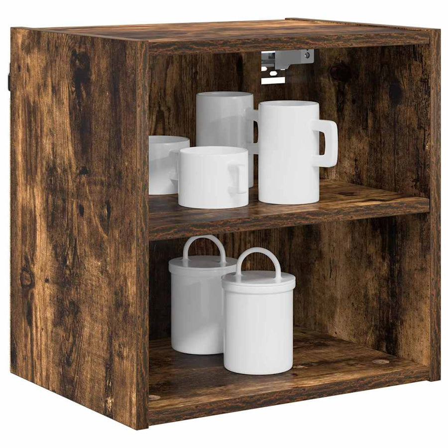 Hangkast Riga Gerookt eiken 40 x 29,5 x 40 cm Bewerkt hout