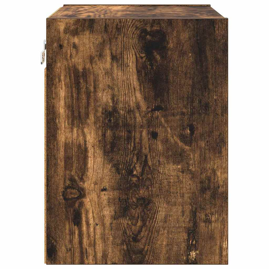 Hangkast Riga Gerookt eiken 40 x 29,5 x 40 cm Bewerkt hout