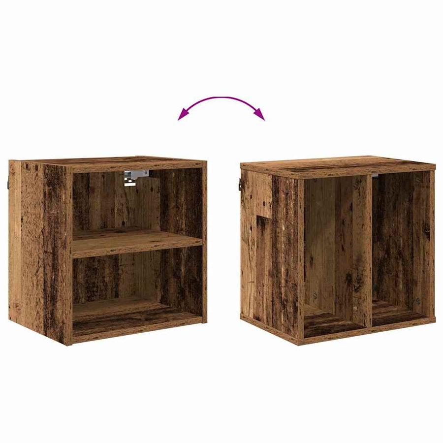 Hangkast met plank Riga Oud Hout 40 x 29,5 x 40 cm Bewerkt hout