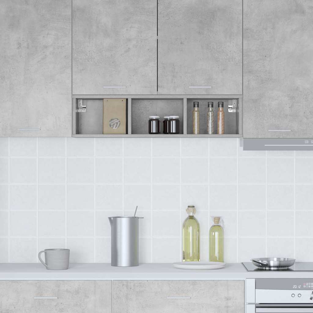 Hangkast Beton Grijs 20 x 29,5 x 80 cm Bewerkt hout