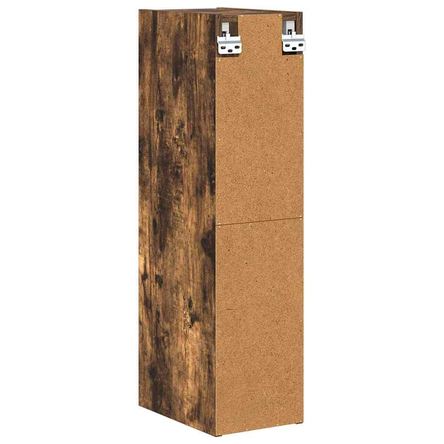Hangkast Riga Gerookt eiken 20 x 29,5 x 80 cm Bewerkt hout
