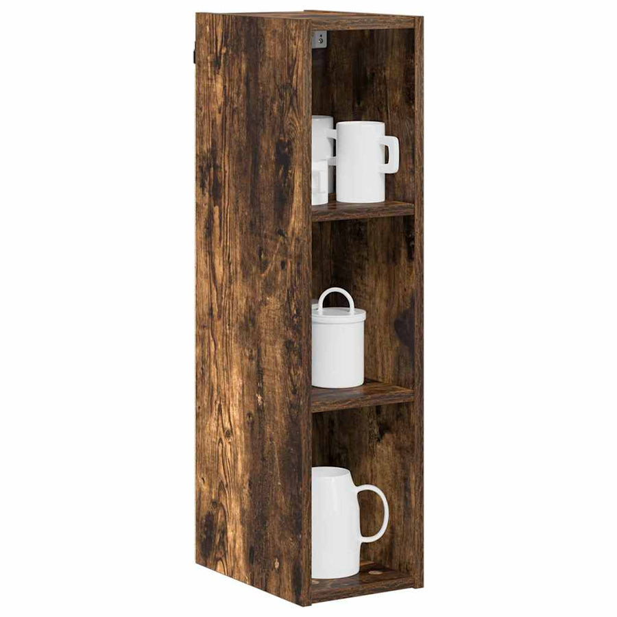Hangkast Riga Gerookt eiken 20 x 29,5 x 80 cm Bewerkt hout