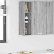 Hangkast 20x29,5x80 cm bewerkt hout grijs