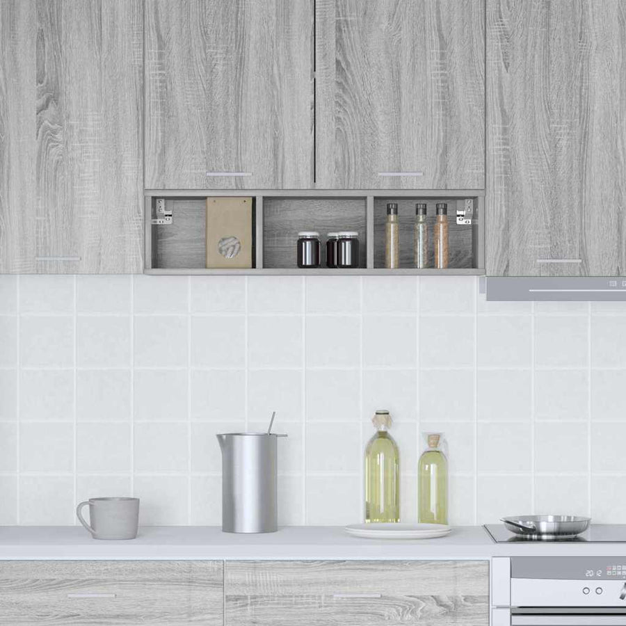 Hangkast Riga Grijs Sonoma 20 x 29,5 x 80 cm Bewerkt hout