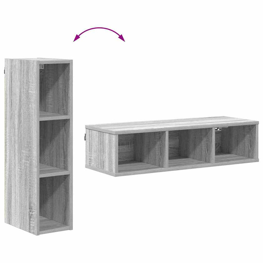 Hangkast Riga Grijs Sonoma 20 x 29,5 x 80 cm Bewerkt hout