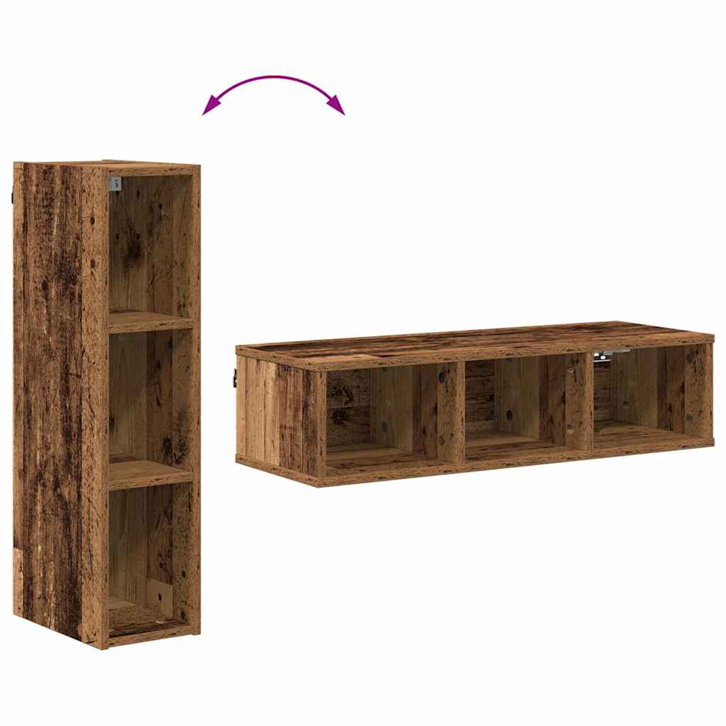 Hangkast met plank Riga Oud Hout 20 x 29,5 x 80 cm Bewerkt hout
