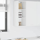 Wall cabinet with storage Riga White 30 x 29.5 x 80 cm Engineered wood