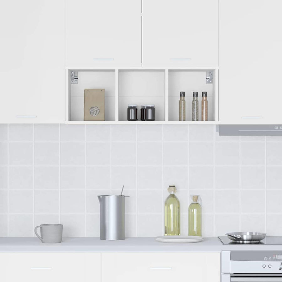Hangkast met plank Riga Wit 30 x 29,5 x 80 cm Bewerkt hout