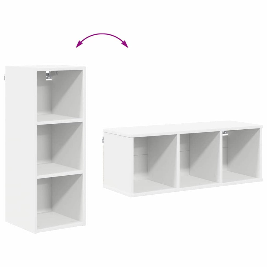 Hangkast met plank Riga Wit 30 x 29,5 x 80 cm Bewerkt hout
