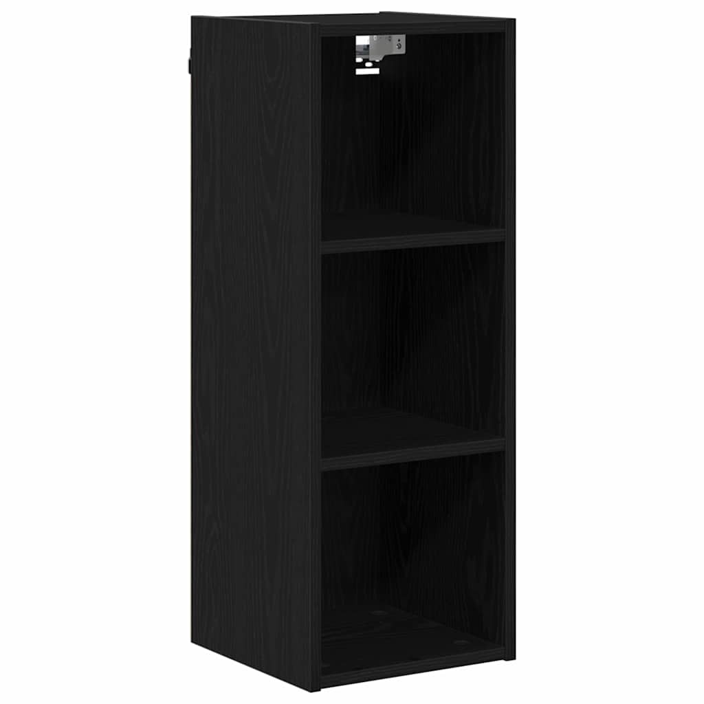 Hangkast Riga Zwart Eiken 30 x 29,5 x 80 cm Bewerkt hout