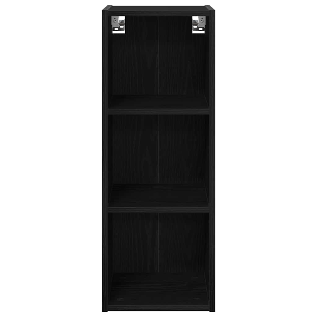 Hangkast Riga Zwart Eiken 30 x 29,5 x 80 cm Bewerkt hout