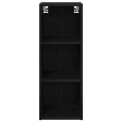Hangkast Riga Zwart Eiken 30 x 29,5 x 80 cm Bewerkt hout