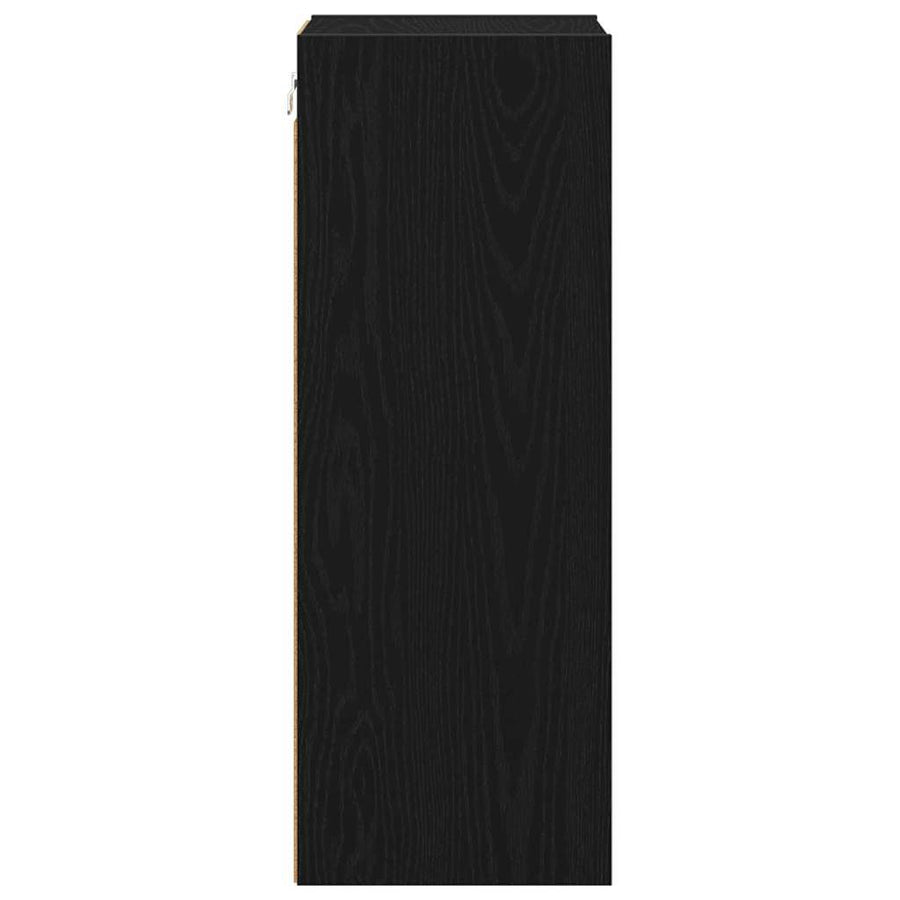 Hangkast Riga Zwart Eiken 30 x 29,5 x 80 cm Bewerkt hout