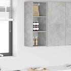 Wall Cabinet with Storage Concrete Grey 30 x 29.5 x 80 cm Engineered Wood
