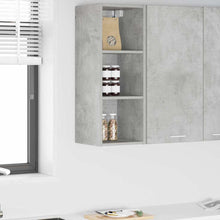 Hangkast Riga Beton Grijs 30 x 29,5 x 80 cm Bewerkt hout