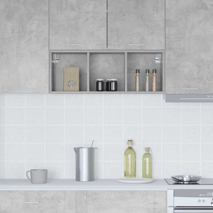 Hangkast Riga Beton Grijs 30 x 29,5 x 80 cm Bewerkt hout