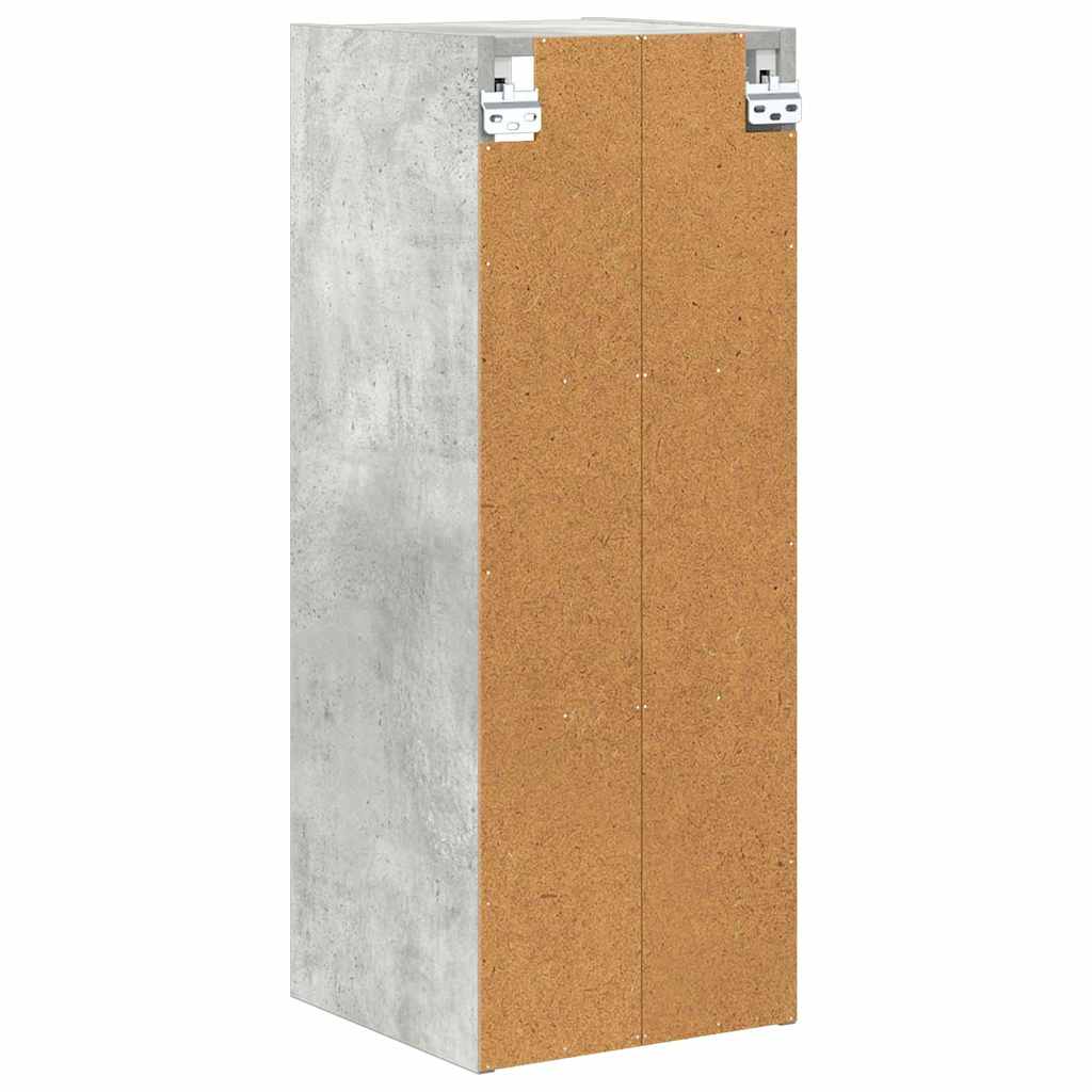 Hangkast Riga Beton Grijs 30 x 29,5 x 80 cm Bewerkt hout