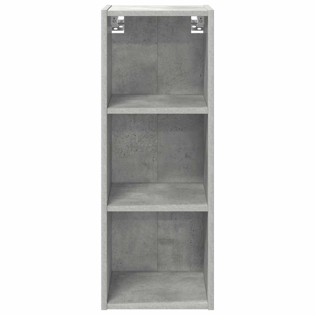 Hangkast Riga Beton Grijs 30 x 29,5 x 80 cm Bewerkt hout