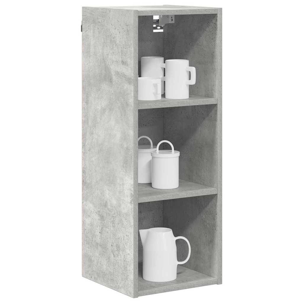 Hangkast Riga Beton Grijs 30 x 29,5 x 80 cm Bewerkt hout