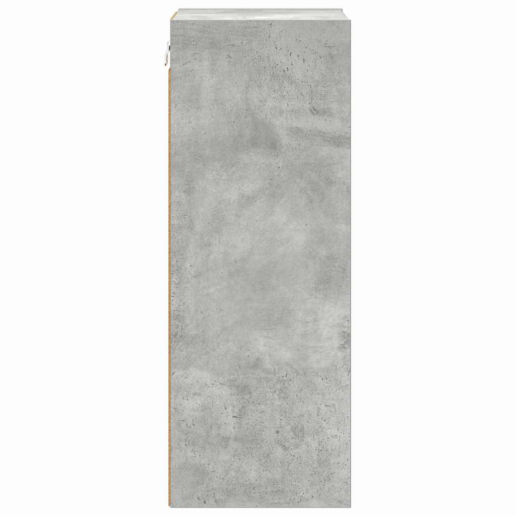 Hangkast Riga Beton Grijs 30 x 29,5 x 80 cm Bewerkt hout