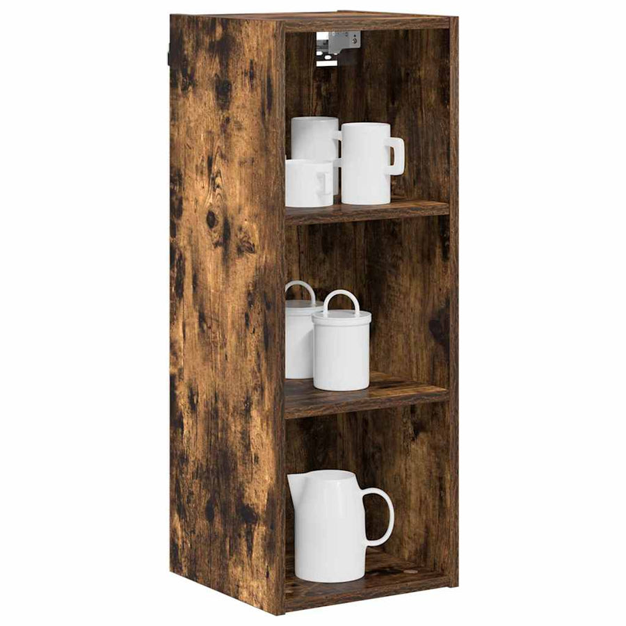 Hangkast Riga Gerookt eiken 30 x 29,5 x 80 cm Bewerkt hout