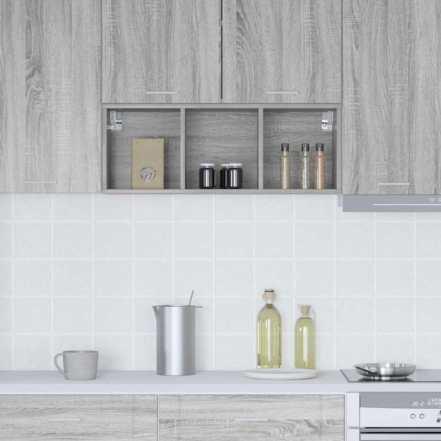 Hangkast Riga Grijs Sonoma 30 x 29,5 x 80 cm Bewerkt hout