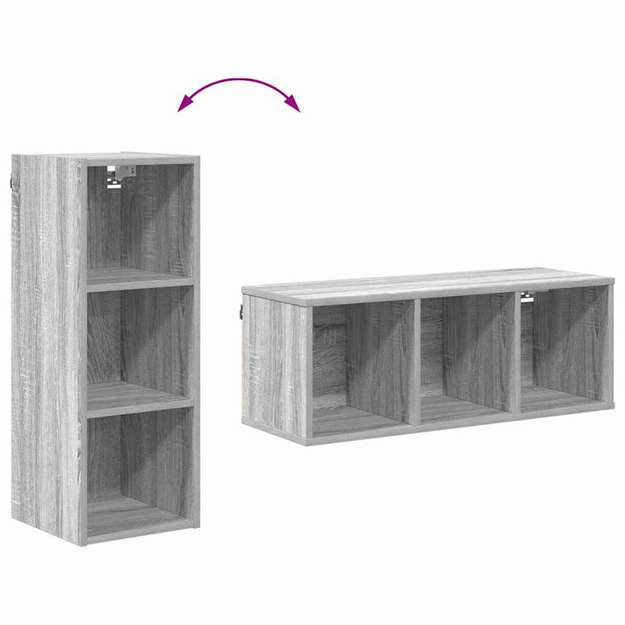 Hangkast Riga Grijs Sonoma 30 x 29,5 x 80 cm Bewerkt hout