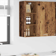 Hangkast 30x29,5x80 cm bewerkt hout oud hout