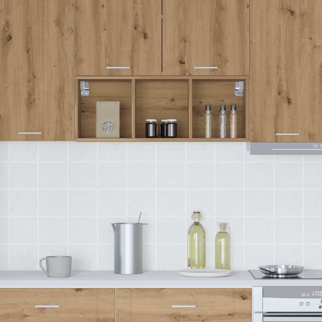 Hangkast Riga Artisan Eiken 30 x 29,5 x 80 cm Bewerkt hout